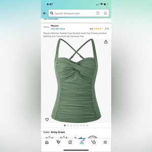 Swimsuit Top - Green - Size 16